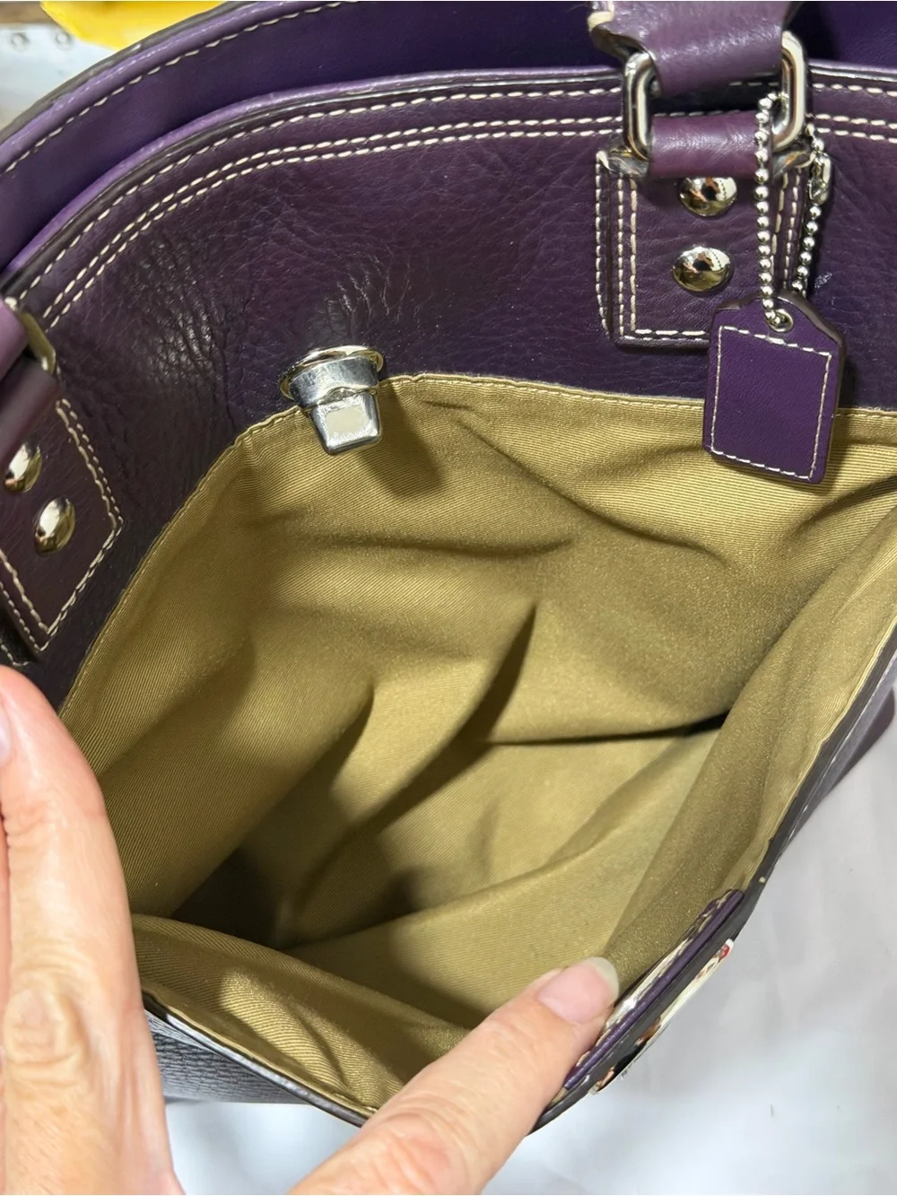 Coach Vintage Y2K Plum Hampton Hamilton Tote